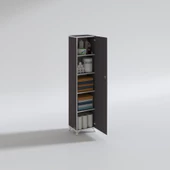Kenzlife mutfak dolabı zehra 168*030*032 gri kilitli ayaklı banyo evrak ofis kitaplık ayakkabılık kiler - 2