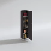 Kenzlife mutfak dolabı zehra 168*030*032 gri kilitli ayaklı banyo evrak ofis kitaplık ayakkabılık kiler - 1