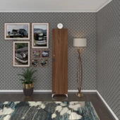 Kenzlife mutfak dolabı zehra 168*030*032 cvz kilitli ayaklı banyo evrak ofis kitaplık ayakkabılık kiler thumbnail 5