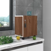 Kenzlife mutfak dolabı zehra 048*030*032 cvz kilitli tekerlekli banyo evrak ofis kitaplık ayakkabılık kiler thumbnail 4