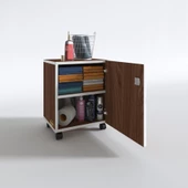 Kenzlife mutfak dolabı zehra 048*030*032 cvz kilitli tekerlekli banyo evrak ofis kitaplık ayakkabılık kiler thumbnail 3