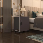 Kenzlife mutfak dolabı zehra 068*030*032 gri kilitli tekerlekli banyo evrak ofis kitaplık ayakkabılık kiler thumbnail 3