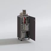 Kenzlife mutfak dolabı zehra 088*050*032 gri kilitli tekerlekli banyo evrak ofis kitaplık ayakkabılık kiler thumbnail 3