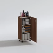 Kenzlife mutfak dolabı zehra 088*050*032 cvz kilitli tekerlekli banyo evrak ofis kitaplık ayakkabılık kiler - 3