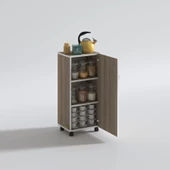 Kenzlife mutfak dolabı zehra 108*030*032 crd kilitli tekerlekli banyo evrak ofis kitaplık ayakkabılık kiler thumbnail 1