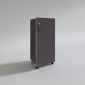 Kenzlife mutfak dolabı zehra 108*030*032 gri kilitli tekerlekli banyo evrak ofis kitaplık ayakkabılık kiler thumbnail 4