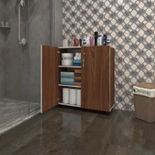 Kenzlife 2 kapılı dolap çilem 088*070*032 cvz kilitli tekerlekli banyo mutfak ofis kitaplık ayakkabılık kiler thumbnail 6