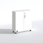 Kenzlife 2 kapılı dolap çilem 088x070x032 byz kilitli tekerlekli banyo mutfak ofis kitaplık ayakkabılık kiler - 6