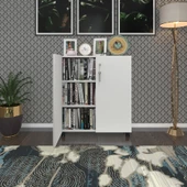 Kenzlife 2 kapılı dolap çilem 088x070x032 byz kilitli tekerlekli banyo mutfak ofis kitaplık ayakkabılık kiler - 5