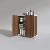 Kenzlife 2 kapılı dolap çilem 088*070*032 cvz kilitli ayaklı banyo mutfak ofis kitaplık ayakkabılık kiler - 2