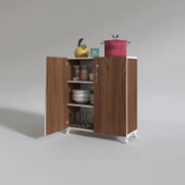 Kenzlife 2 kapılı dolap çilem 088*070*032 cvz kilitli ayaklı banyo mutfak ofis kitaplık ayakkabılık kiler - 3