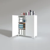 Kenzlife 2 kapılı dolap çilem 088*070*032 byz kilitli ayaklı banyo mutfak ofis kitaplık ayakkabılık kiler - 3