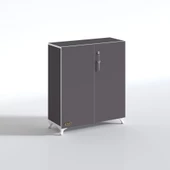 Kenzlife 2 kapılı dolap çilem 088*070*032 gri kilitli ayaklı banyo mutfak ofis kitaplık ayakkabılık kiler thumbnail 7