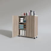 Kenzlife 2 kapılı dolap çilem 088*070*032 crd kilitli tekerlekli banyo mutfak ofis kitaplık ayakkabılık kiler thumbnail 2