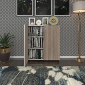 Kenzlife 2 kapılı dolap çilem 088*070*032 crd kilitli tekerlekli banyo mutfak ofis kitaplık ayakkabılık kiler thumbnail 5