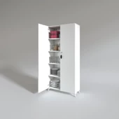 Kenzlife 2 kapılı dolap çilem 188*070*032 byz kilitli ayaklı banyo mutfak ofis kitaplık ayakkabılık kiler - 2