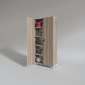 Kenzlife 2 kapılı dolap çilem 188*070*032 crd kilitli ayaklı banyo mutfak ofis kitaplık ayakkabılık kiler thumbnail 2