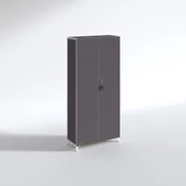 Kenzlife 2 kapılı dolap çilem 188*090*032 gri kilitli ayaklı banyo mutfak ofis kitaplık ayakkabılık kiler thumbnail 6