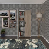 Kenzlife 2 kapılı dolap çilem 188*090*032 crd kilitli ayaklı banyo mutfak ofis kitaplık ayakkabılık kiler - 6