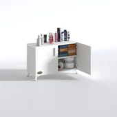 Kenzlife 2 kapılı dolap rabia 048*070*032 byz kapaklı ayaklı banyo mutfak ofis kitaplık ayakkabılık kiler thumbnail 3