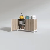 Kenzlife 2 kapılı dolap rabia 048*070*032 crd kapaklı ayaklı banyo mutfak ofis kitaplık ayakkabılık kiler thumbnail 2