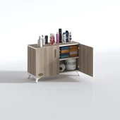 Kenzlife 2 kapılı dolap rabia 048*070*032 crd kapaklı ayaklı banyo mutfak ofis kitaplık ayakkabılık kiler thumbnail 1