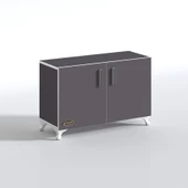 Kenzlife 2 kapılı dolap rabia 048*070*032 gri kapaklı ayaklı banyo mutfak ofis kitaplık ayakkabılık kiler thumbnail 7