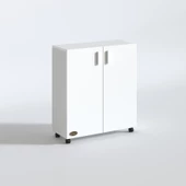 Kenzlife 2 kapılı dolap rabia 088*070*032 byz kapaklı tekerlekli banyo mutfak ofis kitaplık ayakkabılık kiler thumbnail 4