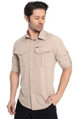 Crozwise Outdoor - Erkek Bej Spor Gömlek - 7132-02 - 1