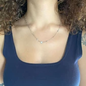 Gümüş Kolye Kadın Dorikalı Yıldızlı -  GK-271 thumbnail 2