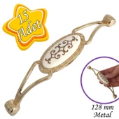 15 Adet Seç kulp Altın Gold 128 mm Kulp Mobilya Mutfak Dolabı Çekmece Dolap Kapak Kulpu Kulbu Metal Kulpları - 1