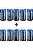 PANASONIC 10'lu Özel D Büyük Boy Pil Paketi 10 D - 1