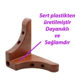 Açelya 10 cm Ceviz Ahşap Desenli Lüx Mobilya Kanepe Sehpa Ünite Koltuk Ayağı Plastik Baza Ayak - 5