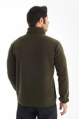 Crozwise Yarım Fermuarlı - Erkek Haki Spor Polar - 6036-04 - 3