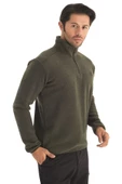 Crozwise Yarım Fermuarlı - Erkek Haki Spor Polar - 6036-04 - 1