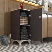 Kenzlife kilitli dolap rana29 gri 68*29*29 banyo dolabı hazır mutfak ofis kiler kitaplık evrak ayaklı - 1