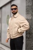 ERKEK BAHARLIK OVERSIZE YAKALI DERİ CEKET - 3