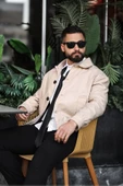 ERKEK DÜĞMELİ BAHARLIK DERİ CEKET - 10