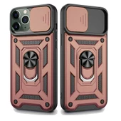 Apple iPhone 11 Pro Uyumlu Kızaklı Kamera Korumalı Tank Kılıf - 4