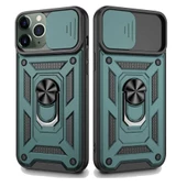 Apple iPhone 11 Pro Uyumlu Kızaklı Kamera Korumalı Tank Kılıf - 6