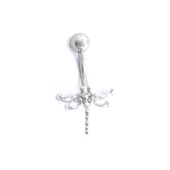 316L Çelik Yusufçuk Model Zirkon Taşlı Piercing  PRC-223 - 1