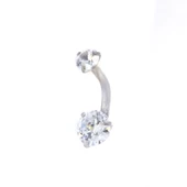 316L Çelik Küçük Zirkon Taşlı Piercing  PRC-212 - 1