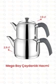 Kahramanlar Delux Soft 4 Parça Çaydanlık Takımı - Mega Boy Antrasit - 2