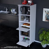 Modilayn SİLVA LOYA 59,6 x 194,6 x 56 cm 2 Kapaklı Ankastre Fırın ve Mutfak Dolabı thumbnail 3