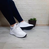 M.P 1669 Beyaz İçten Gizli Topuk (7cm) Taşlı Bayan Spor Ayakkabı thumbnail 3