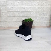 M.P 1669 Siyah İçten Gizli Topuk (7cm) Taşlı Bayan Spor Ayakkabı thumbnail 11