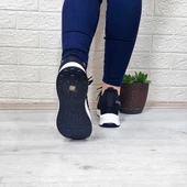 M.P 1669 Siyah İçten Gizli Topuk (7cm) Taşlı Bayan Spor Ayakkabı thumbnail 8