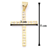 FerizZ Altın Kaplama Tek Sıra Zirkon Taşlı Hac Kolye Ucu TGR-494 thumbnail 5