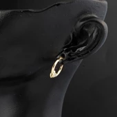 Orta Boy 14 Ayar Altın Kalp Halka Küpe thumbnail 3