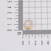 Orta Boy 14 Ayar Altın Kalp Halka Küpe thumbnail 5